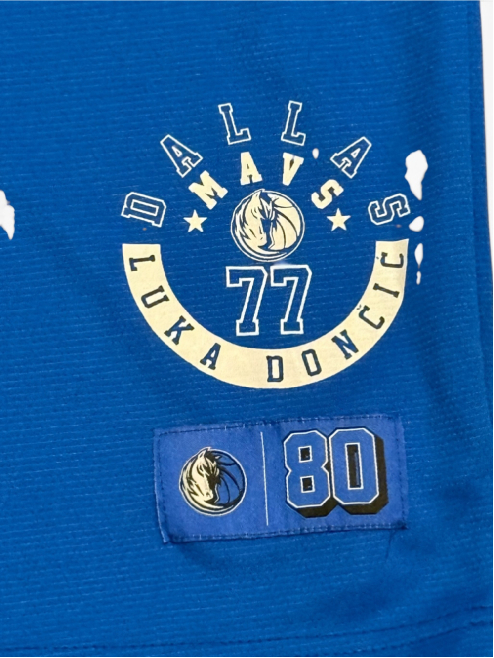 NBA Men's Dallas Mavericks LUKA DONCIC #77 Blue/Black Sleeveless Jersey Sz M - Picture 4 of 7